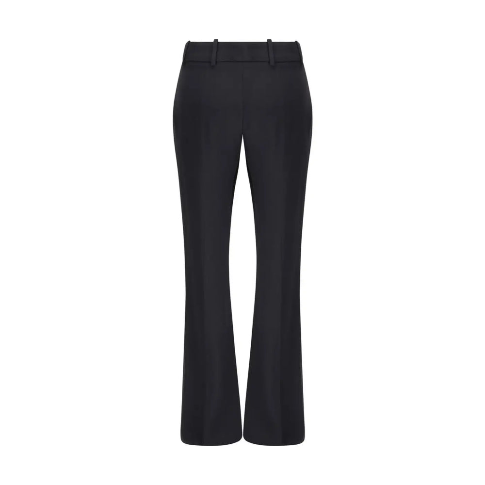Alexander Mcqueen Black Acetate Flared Pants