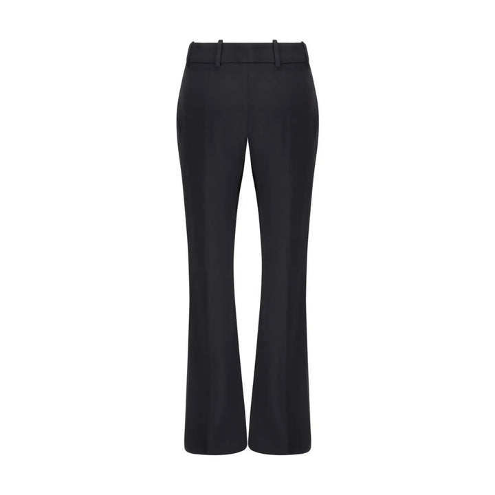Alexander Mcqueen Black Acetate Flared Pants