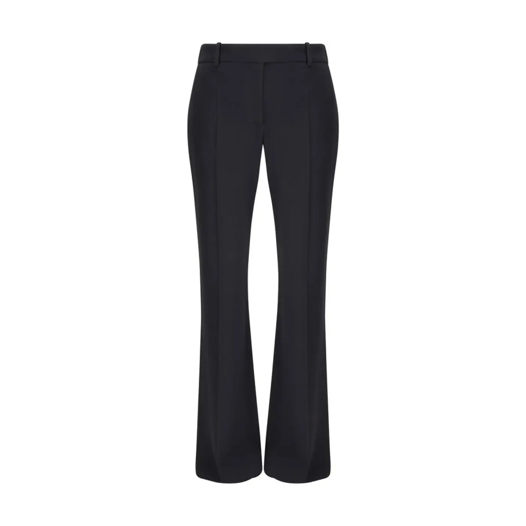 Alexander Mcqueen Black Acetate Flared Pants