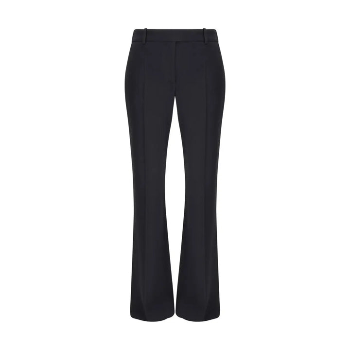 Alexander Mcqueen Black Acetate Flared Pants