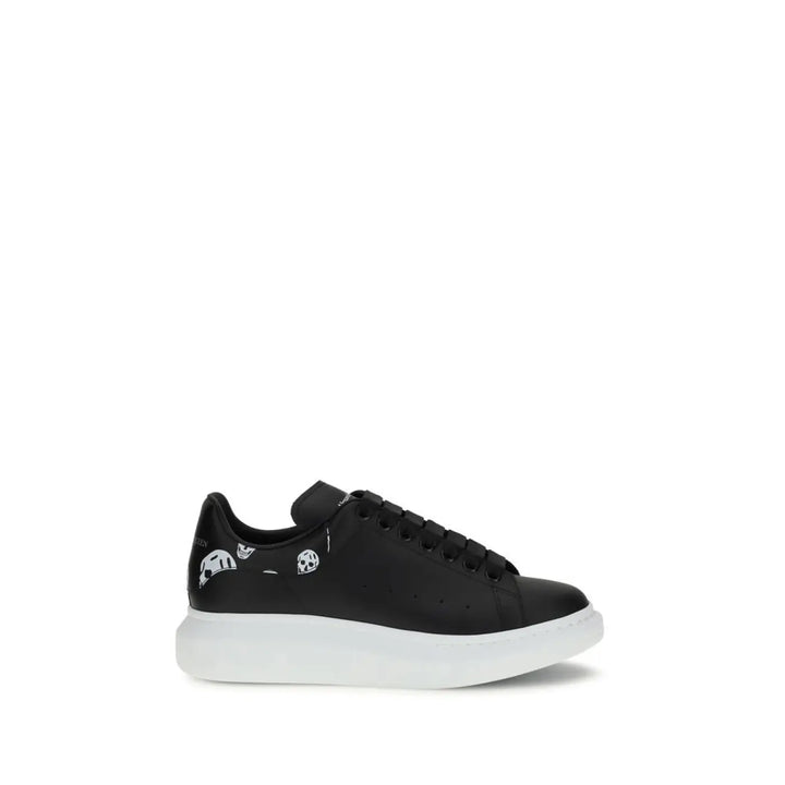 Alexander Mcqueen Black Calf Leather Bos Taurus Chunky Sneakers