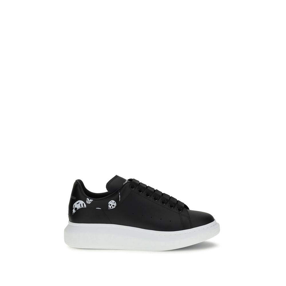 Alexander Mcqueen Black Calf Leather Bos Taurus Chunky Sneakers