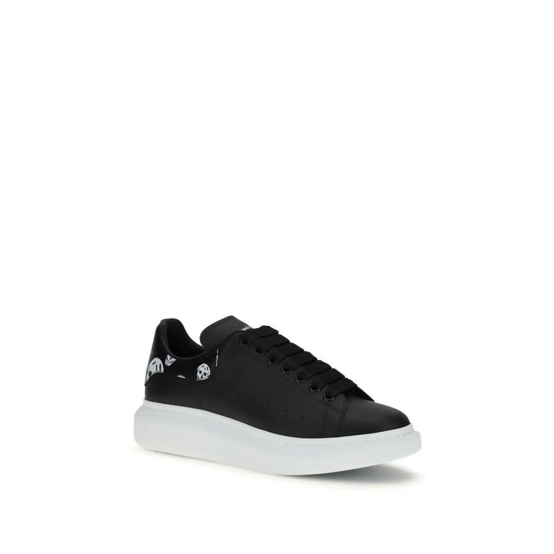 Alexander Mcqueen Black Calf Leather Bos Taurus Chunky Sneakers