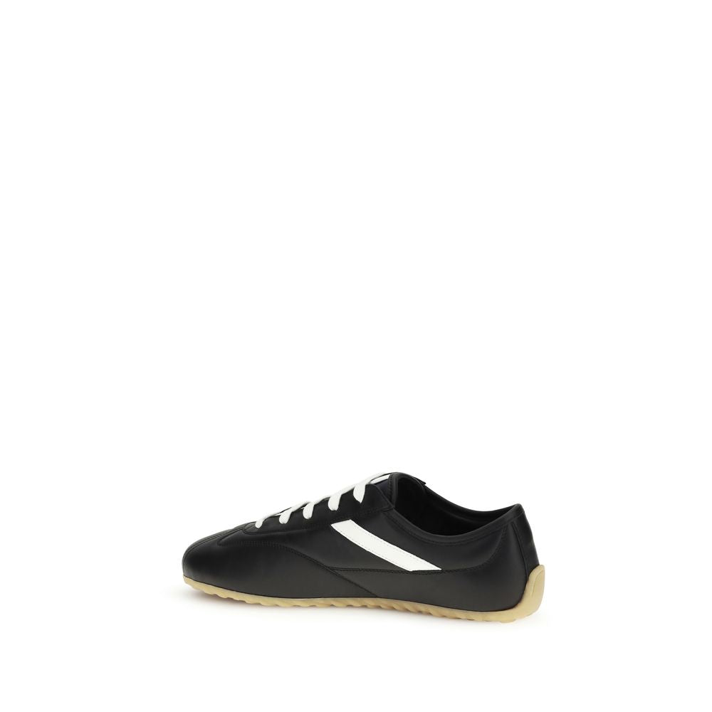 Alexander Mcqueen Black Calf Leather Bos Taurus Low Top Sneakers
