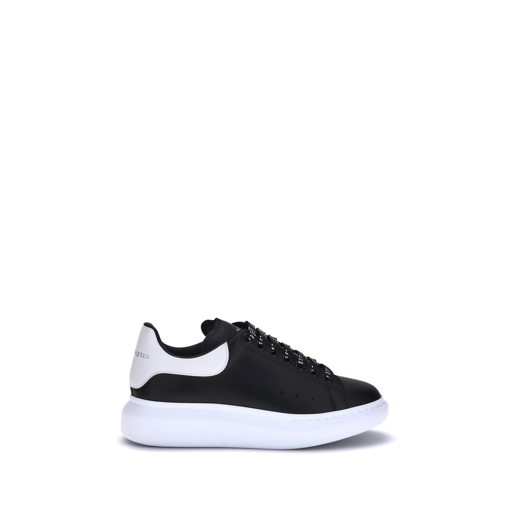Alexander Mcqueen Black Calf Leather Bos Taurus Platform Sneakers