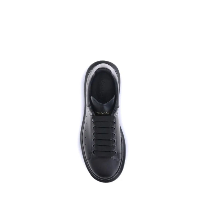 Alexander Mcqueen Black Calf Leather Bos Taurus Platform Sneakers