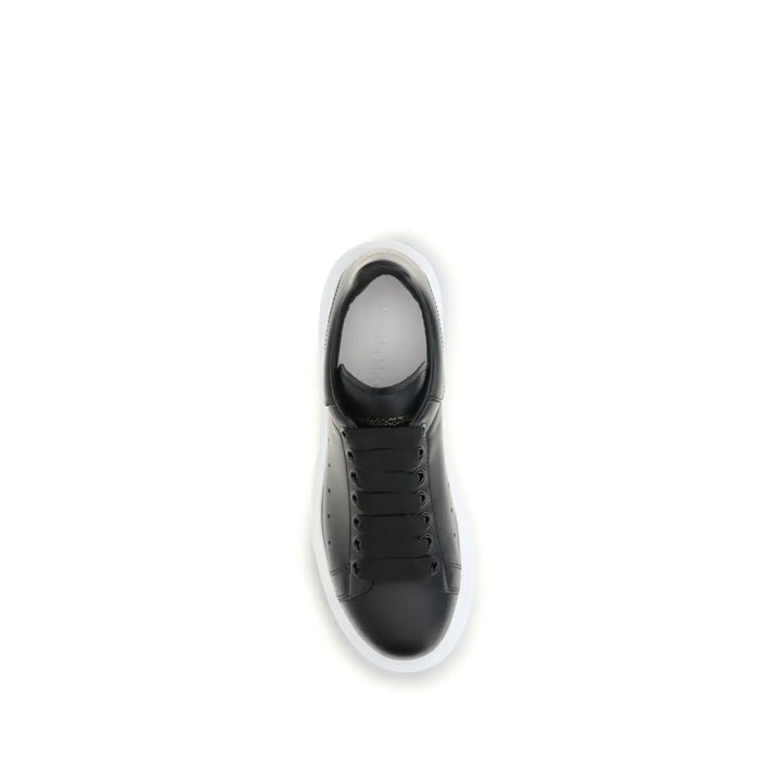 Alexander Mcqueen Black Calf Leather Bos Taurus Platform Sneakers