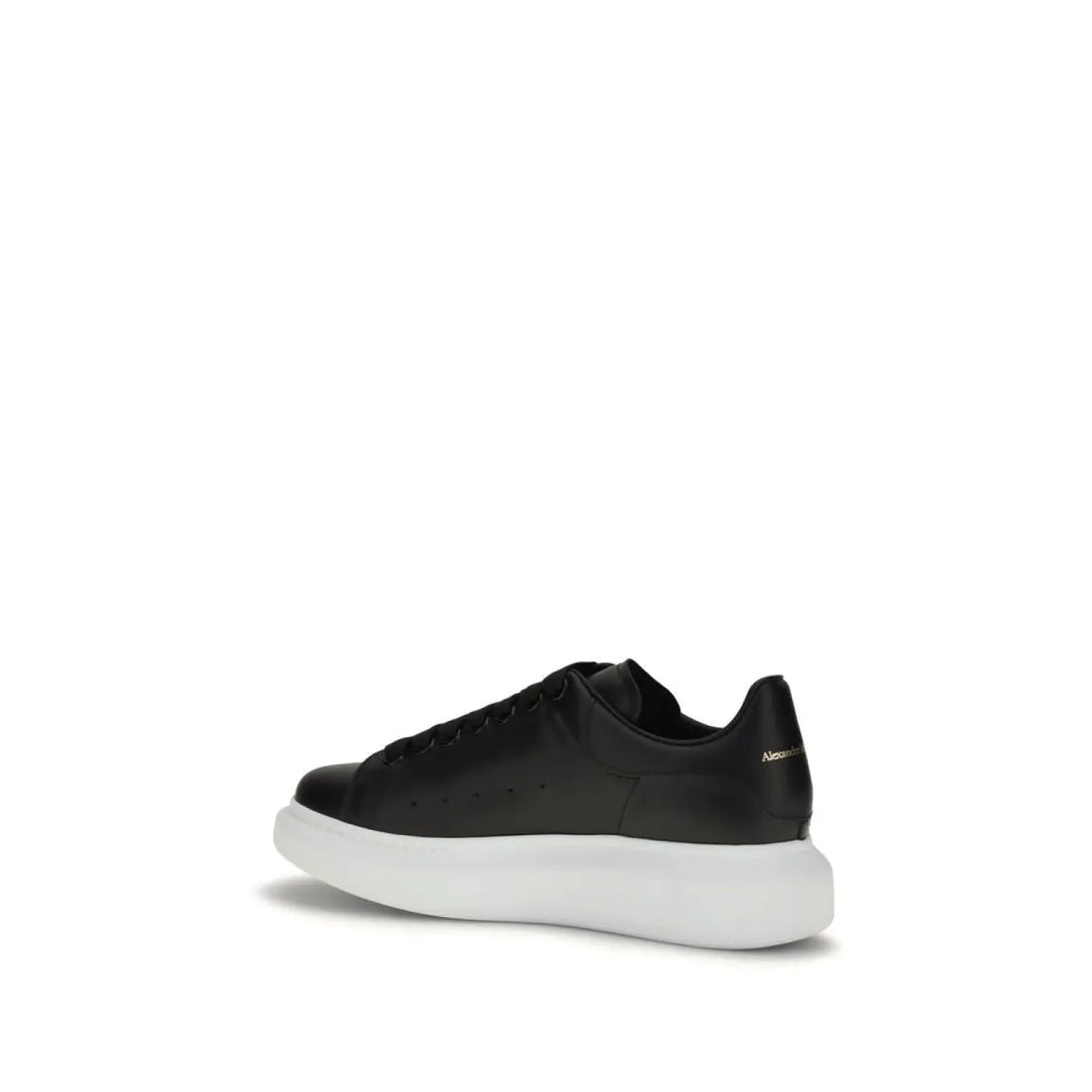 Alexander Mcqueen Black Calf Leather Bos Taurus Platform Sneakers