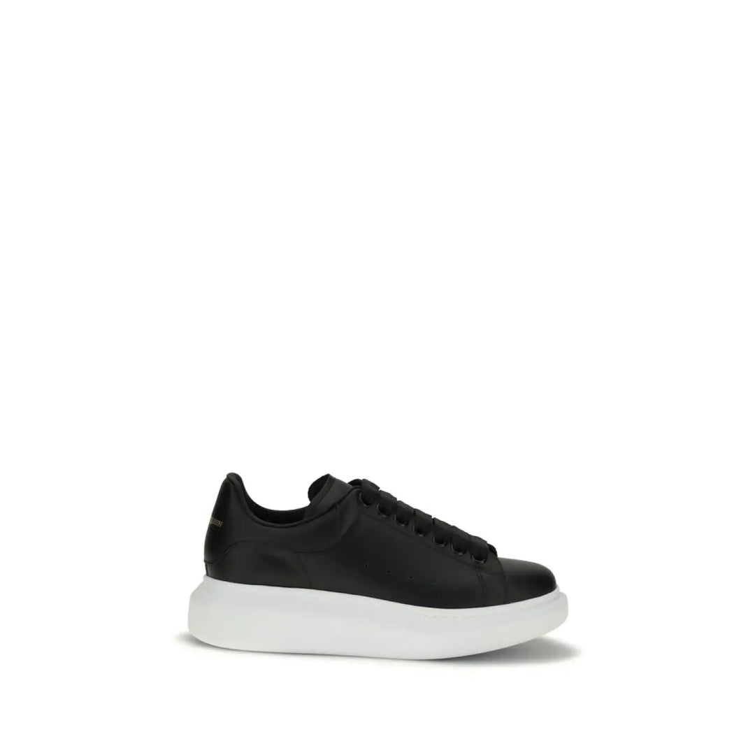 Alexander Mcqueen Black Calf Leather Bos Taurus Platform Sneakers