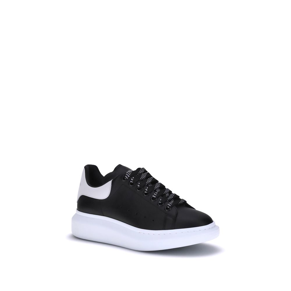 Alexander Mcqueen Black Calf Leather Bos Taurus Platform Sneakers