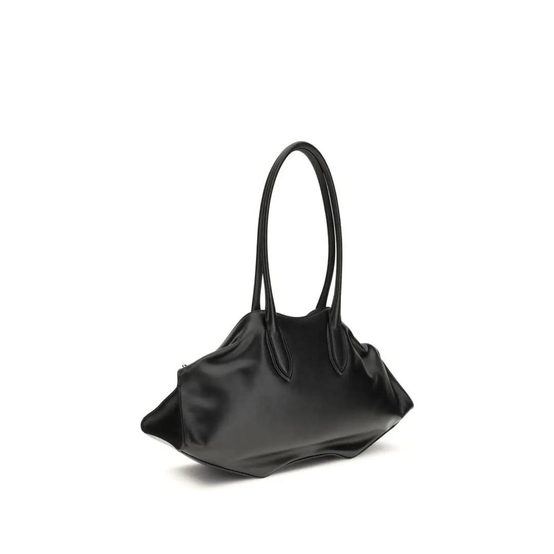 Alexander Mcqueen Black Calf Leather Bos Taurus Shoulder Bag