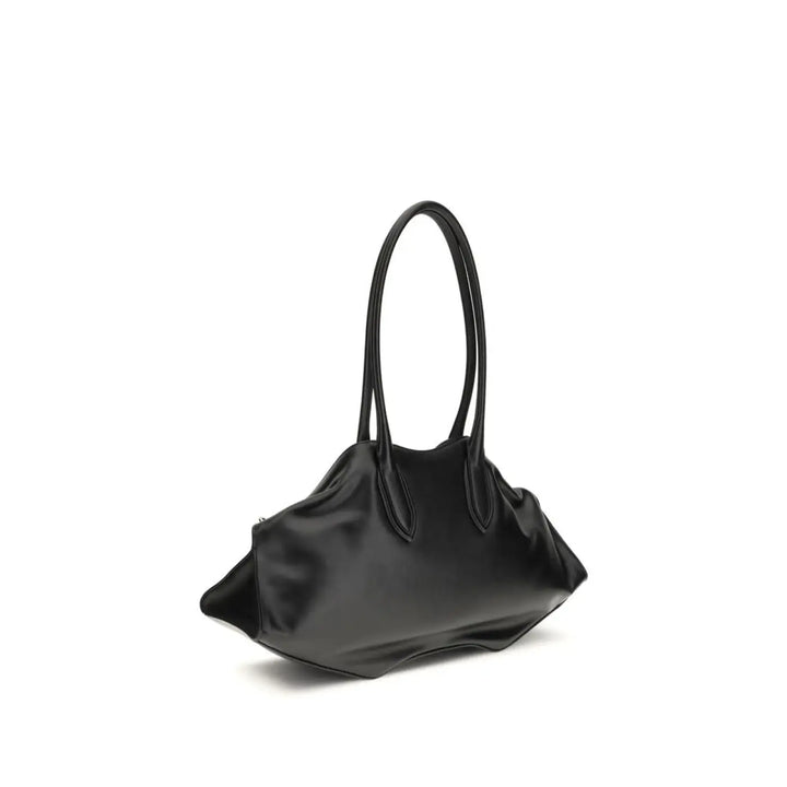 Alexander Mcqueen Black Calf Leather Bos Taurus Shoulder Bag