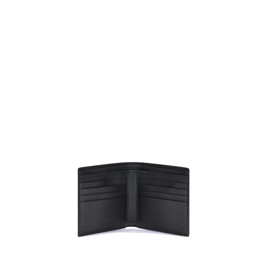 Alexander McQueen Black Calf Leather Bos Taurus Wallet