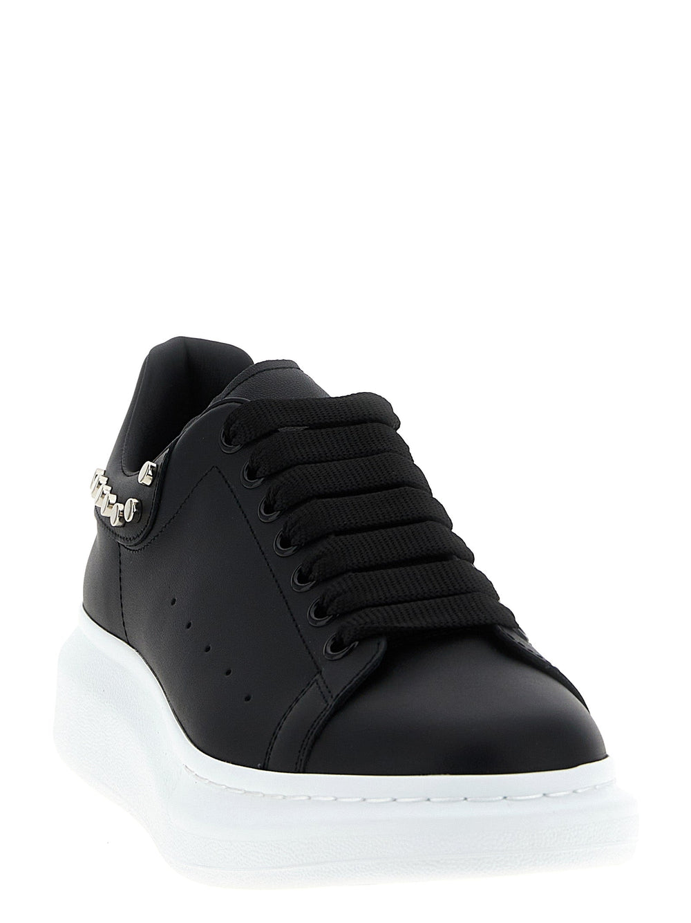 Alexander Mcqueen Black Calfskin Chunky Sneakers