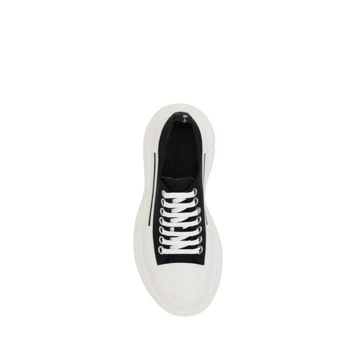 Alexander McQueen Black Cotton Chunky Sneakers