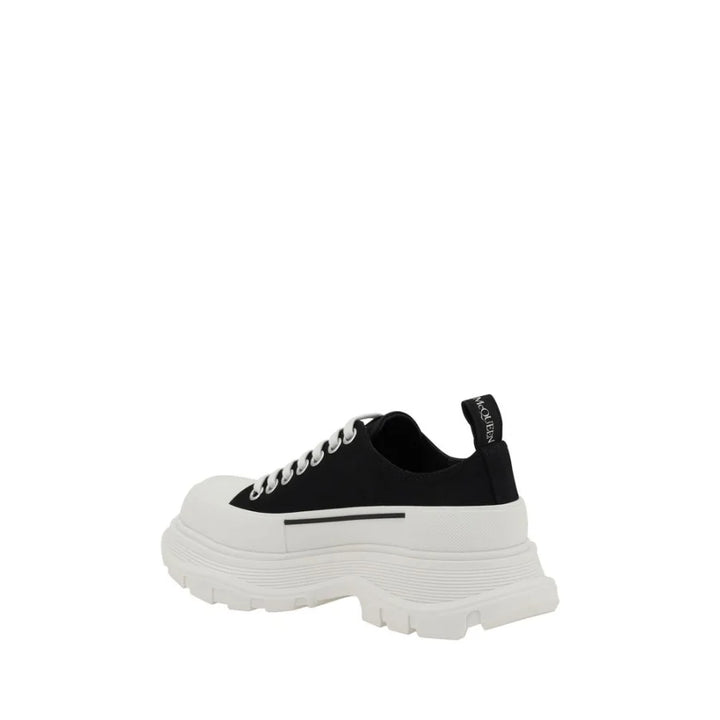 Alexander McQueen Black Cotton Chunky Sneakers