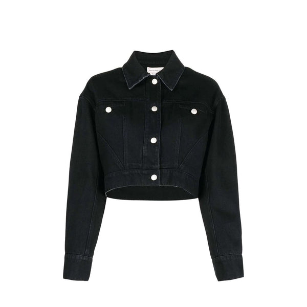 Alexander McQueen Trucker Jackets - Black Cotton Denim Jacket