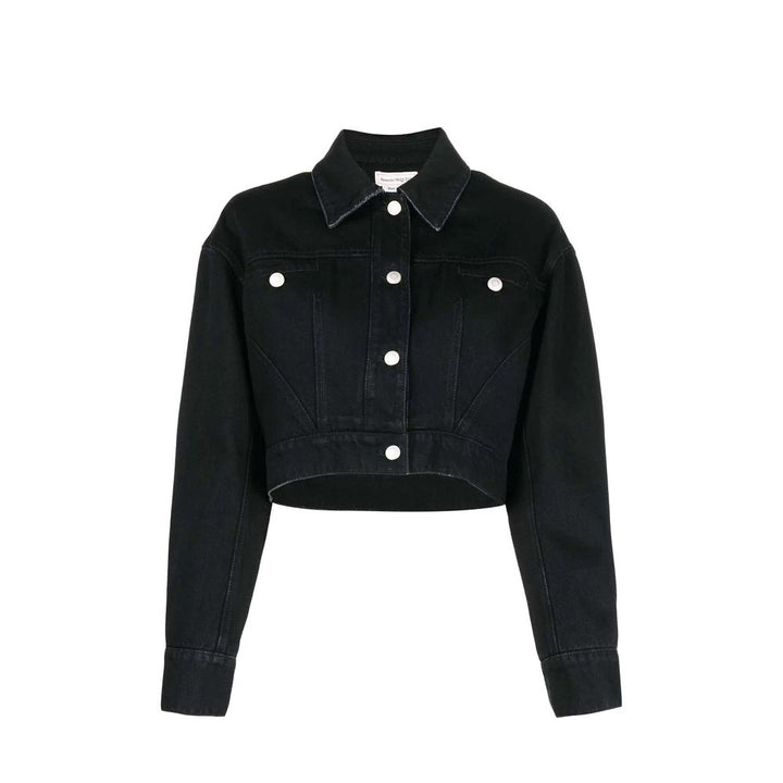 Alexander McQueen Trucker Jackets - Black Cotton Denim Jacket