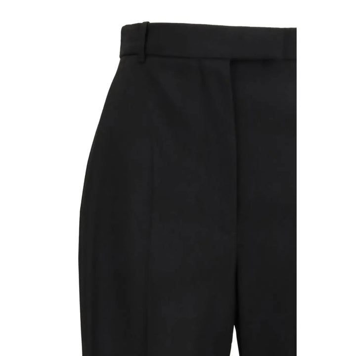 Alexander Mcqueen Black Cotton Dress Pants