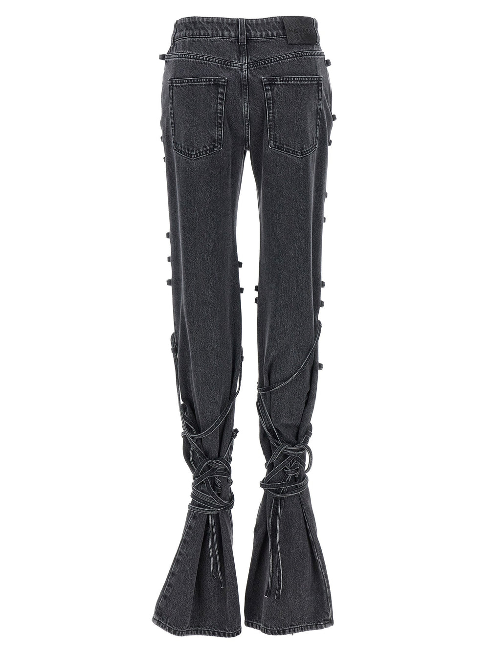 Alexander Mcqueen Black Cotton Flared Jeans