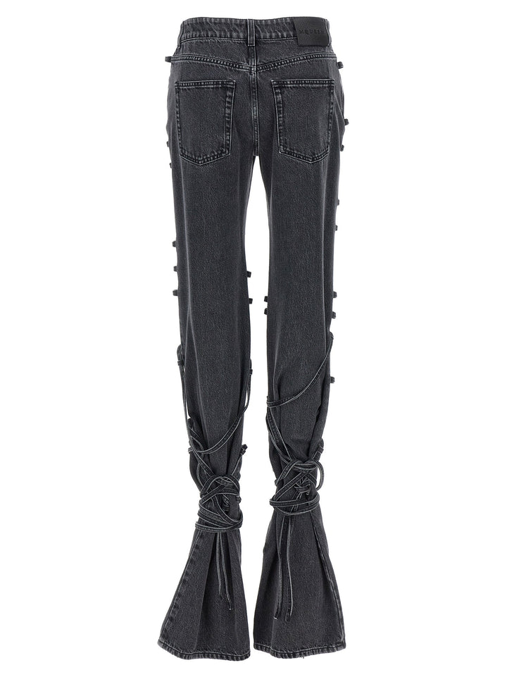 Alexander Mcqueen Black Cotton Flared Jeans