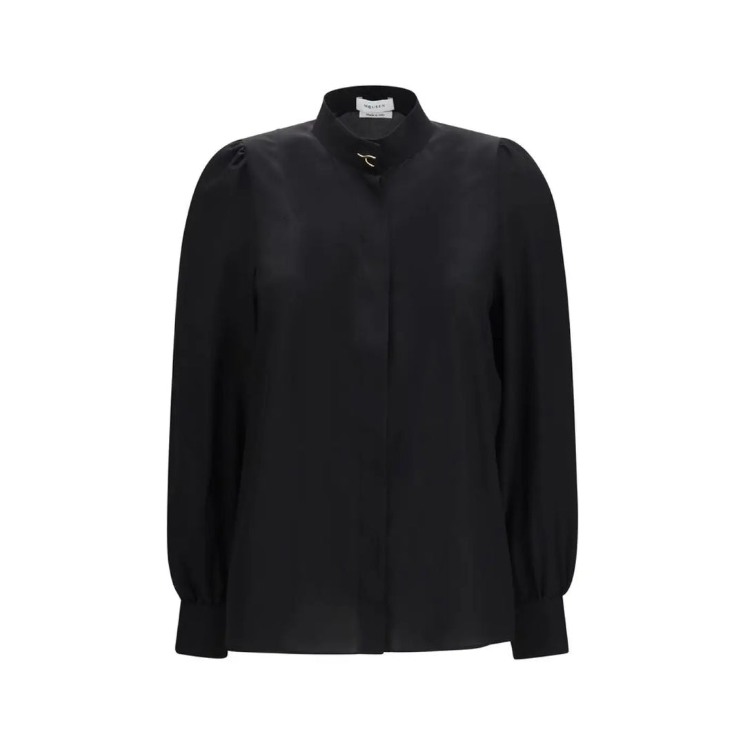 Alexander Mcqueen Black Silk Blouse