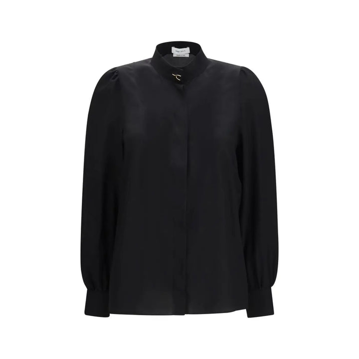 Alexander Mcqueen Black Silk Blouse