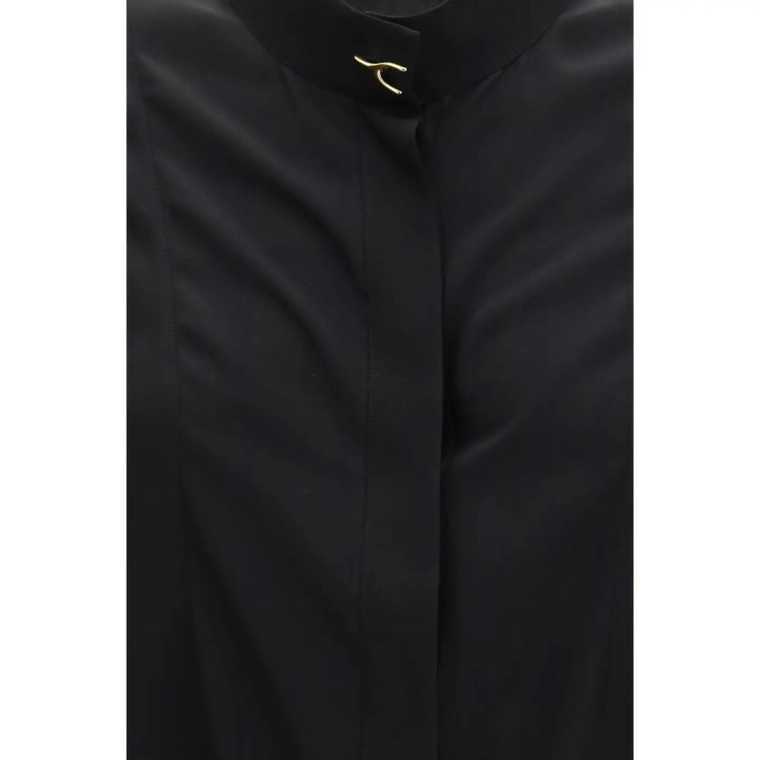 Alexander Mcqueen Black Silk Blouse