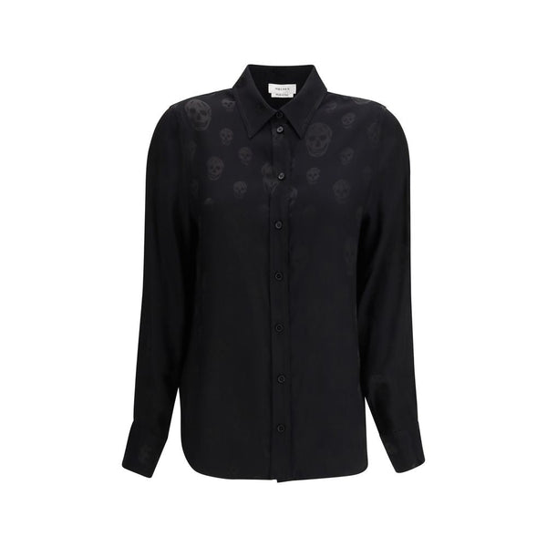 Alexander McQueen Shirts - Black Viscose Pattern Shirt