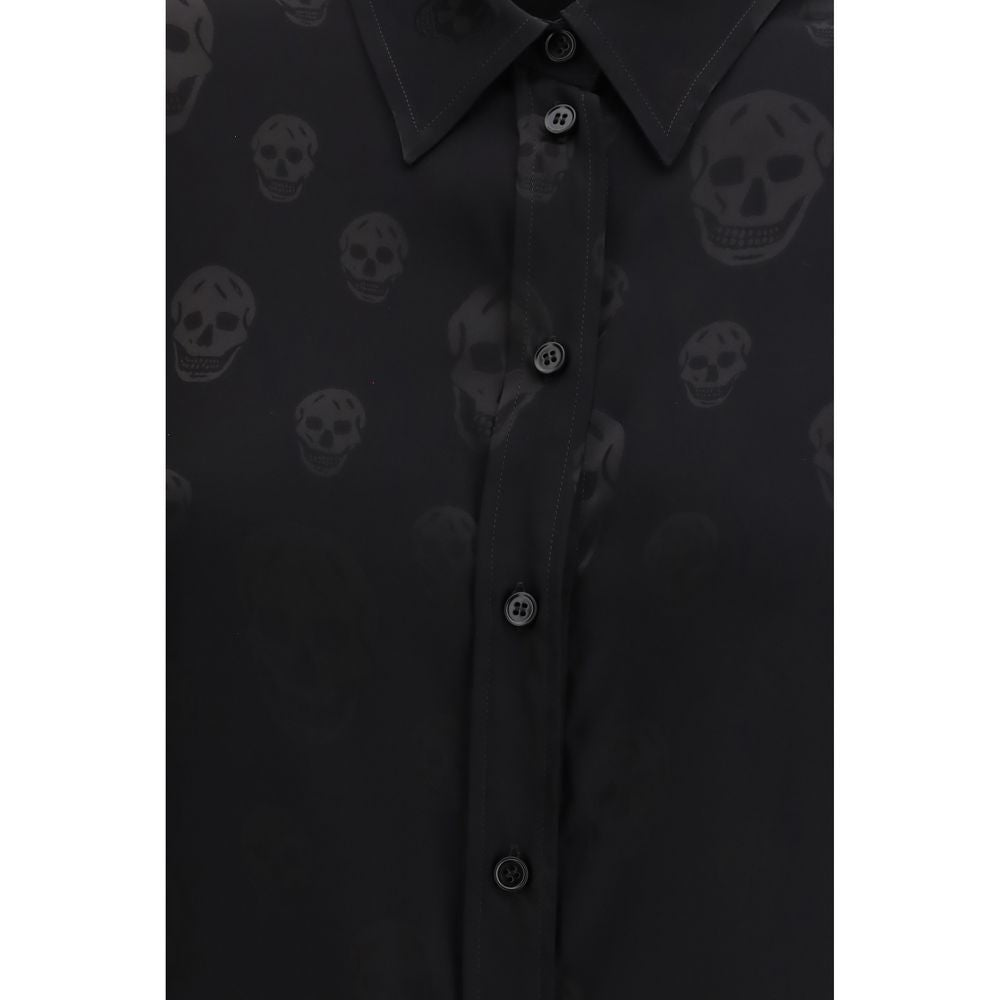 Alexander McQueen Shirts - Black Viscose Pattern Shirt