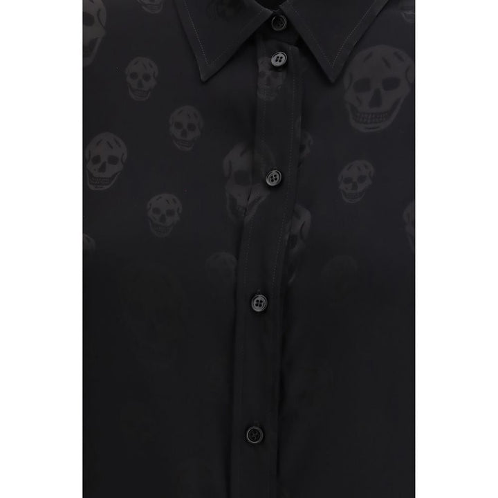 Alexander McQueen Shirts - Black Viscose Pattern Shirt