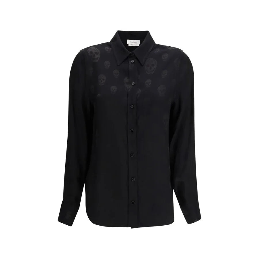 Alexander McQueen Black Viscose Pattern Shirt