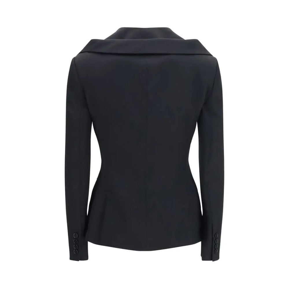 Alexander Mcqueen Black Wool Oves Aries Full-length Jacket