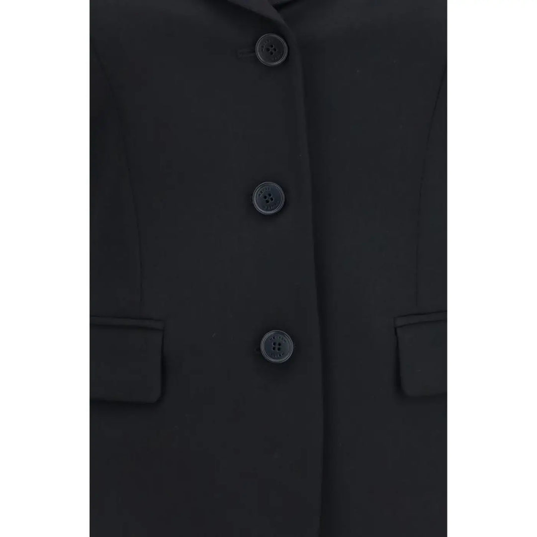 Alexander Mcqueen Black Wool Oves Aries Full-length Jacket