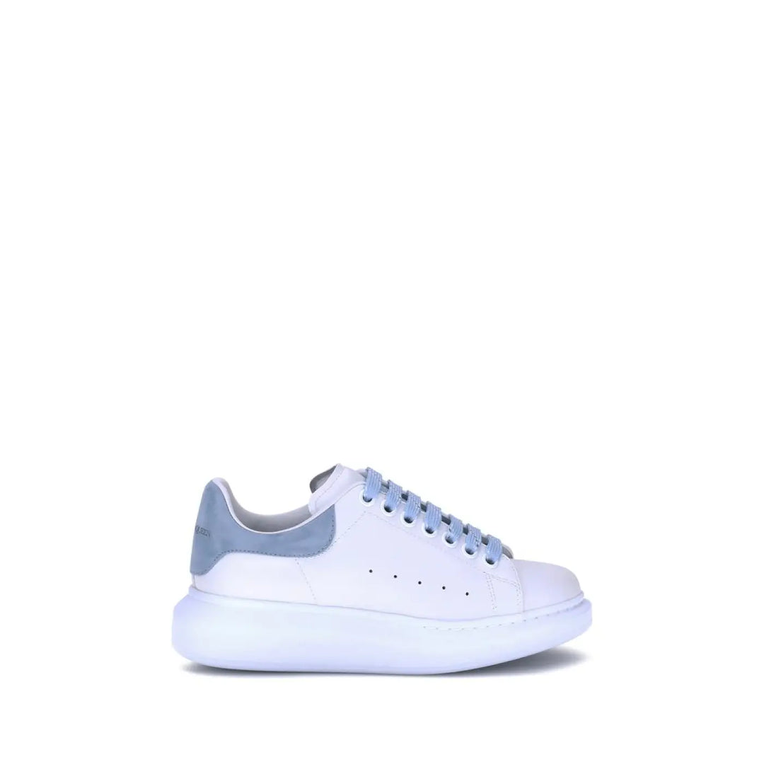 Alexander Mcqueen Blue Calf Leather Bos Taurus Platform Sneakers