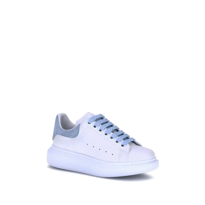 Alexander Mcqueen Blue Calf Leather Bos Taurus Platform Sneakers
