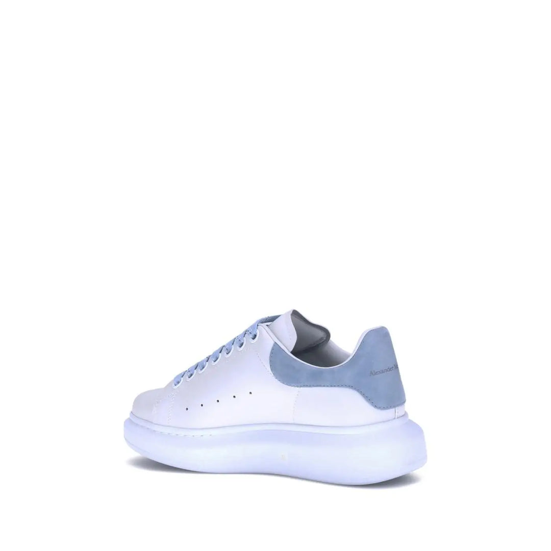 Alexander Mcqueen Blue Calf Leather Bos Taurus Platform Sneakers