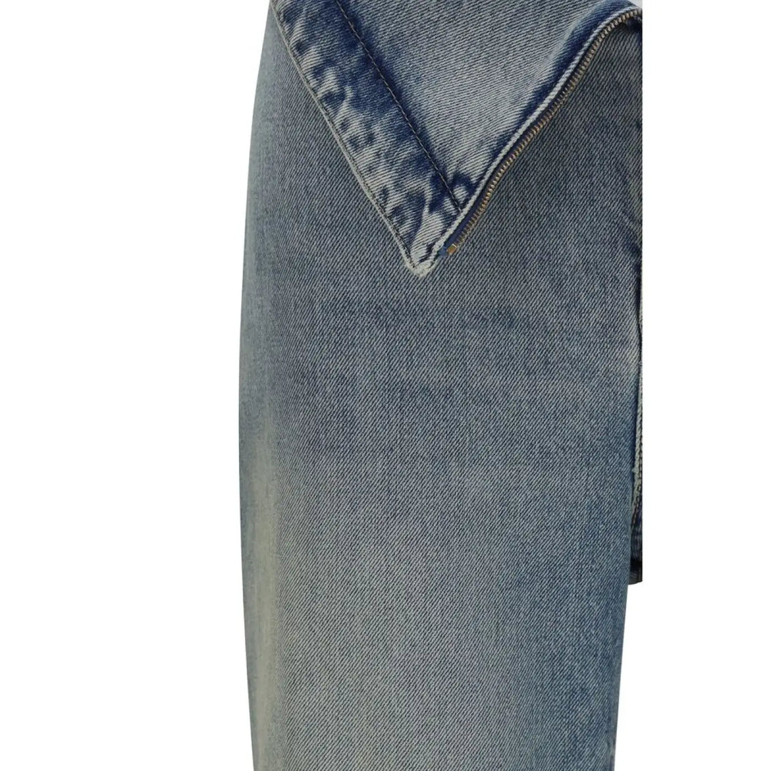Alexander Mcqueen Blue Cotton Flared Jeans