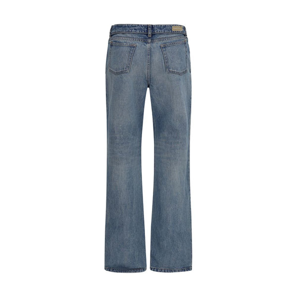Alexander Mcqueen Blue Cotton Straight-leg Jeans