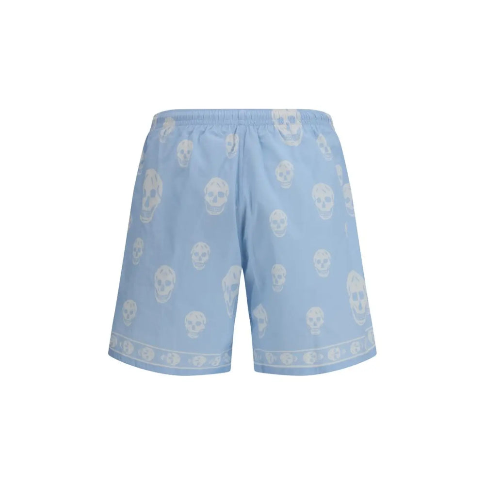 Alexander Mcqueen Blue Polyamide Shorts