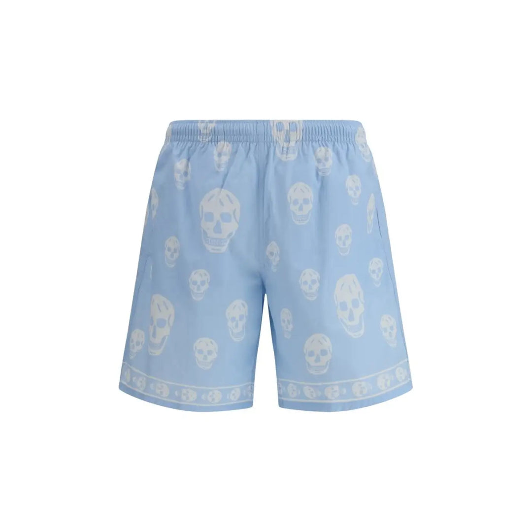 Alexander Mcqueen Blue Polyamide Shorts