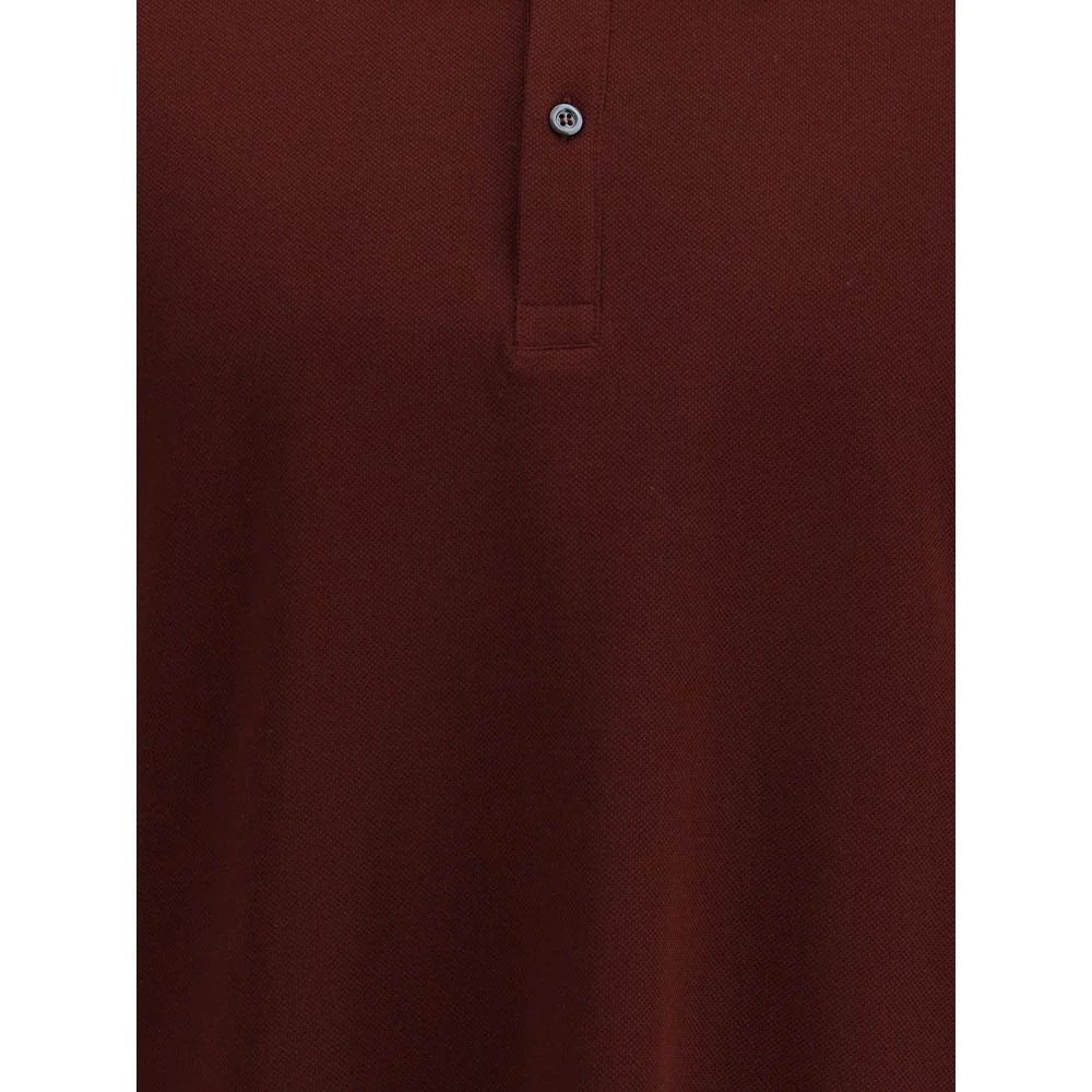 Alexander McQueen Bordeaux Cotton Polo Shirt