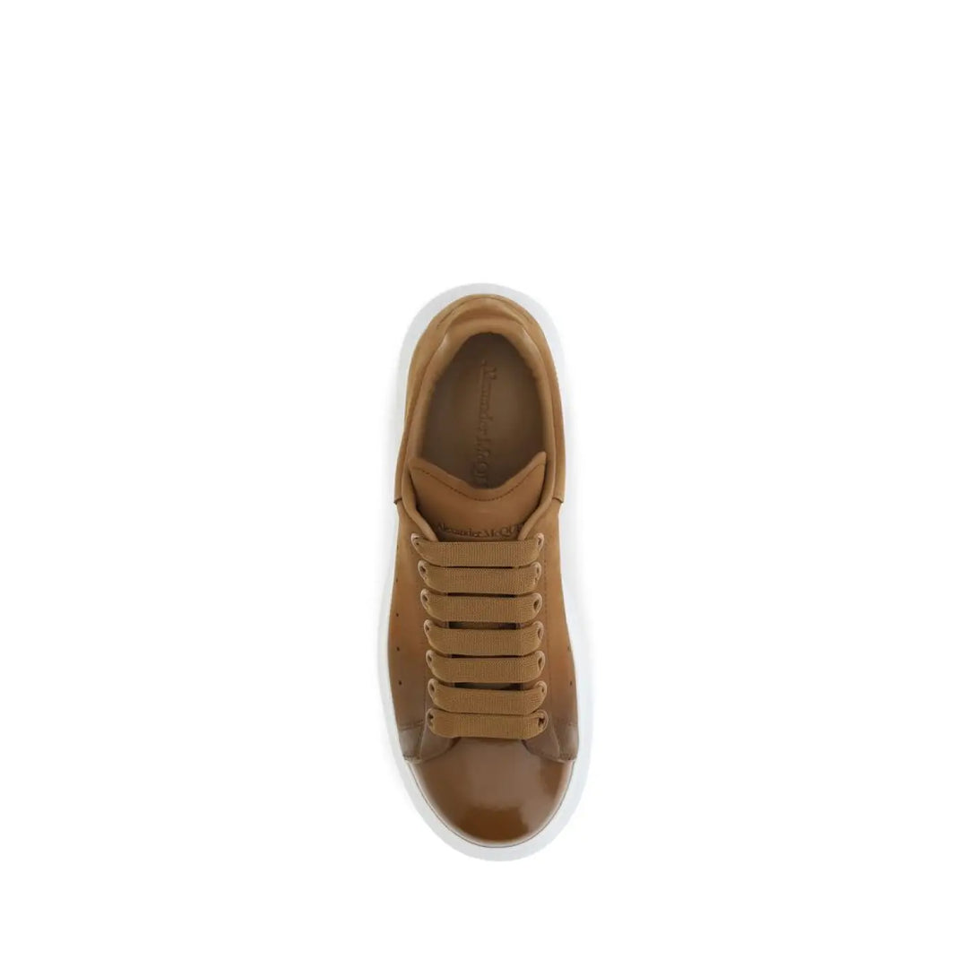 Alexander Mcqueen Brown Calf Leather Bos Taurus Chunky Sneakers