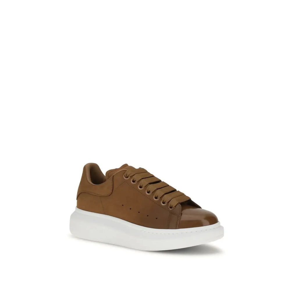 Alexander Mcqueen Brown Calf Leather Bos Taurus Chunky Sneakers