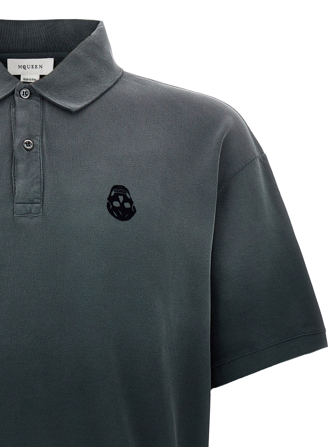 Alexander Mcqueen Gray Cotton Polo Shirt