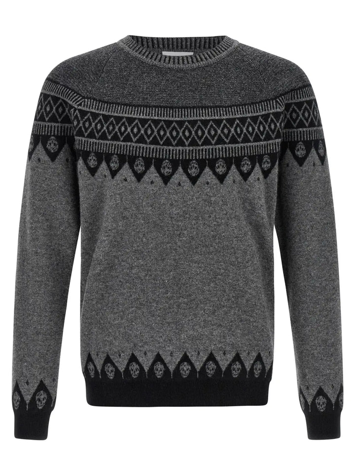 Alexander Mcqueen Gray Wool Cardigan