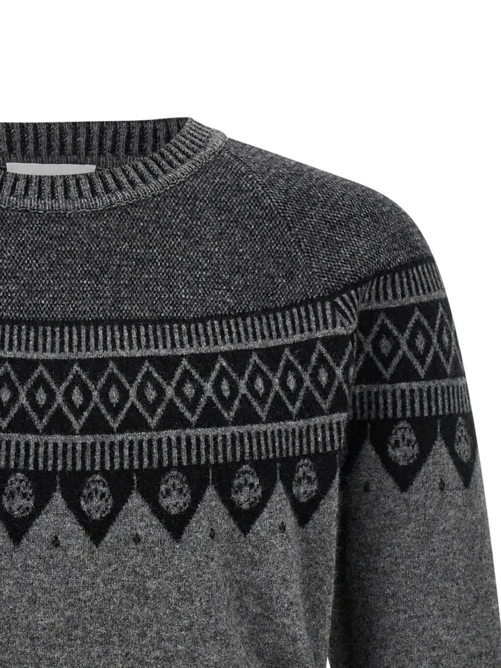 Alexander Mcqueen Gray Wool Cardigan