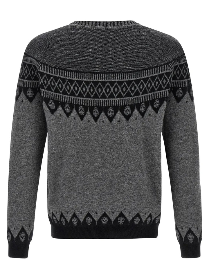 Alexander Mcqueen Gray Wool Cardigan