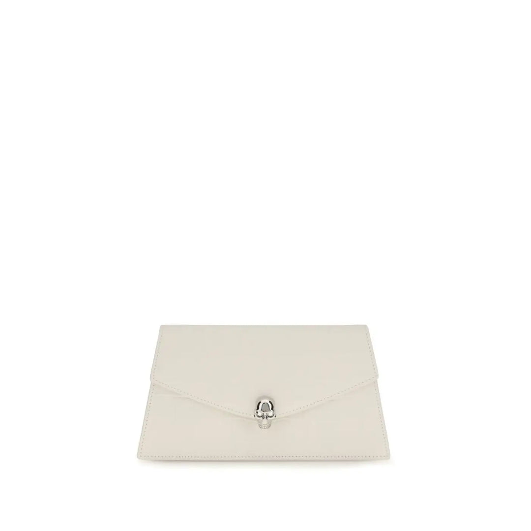 Alexander Mcqueen White Calf Leather Bos Taurus Clutch Bag