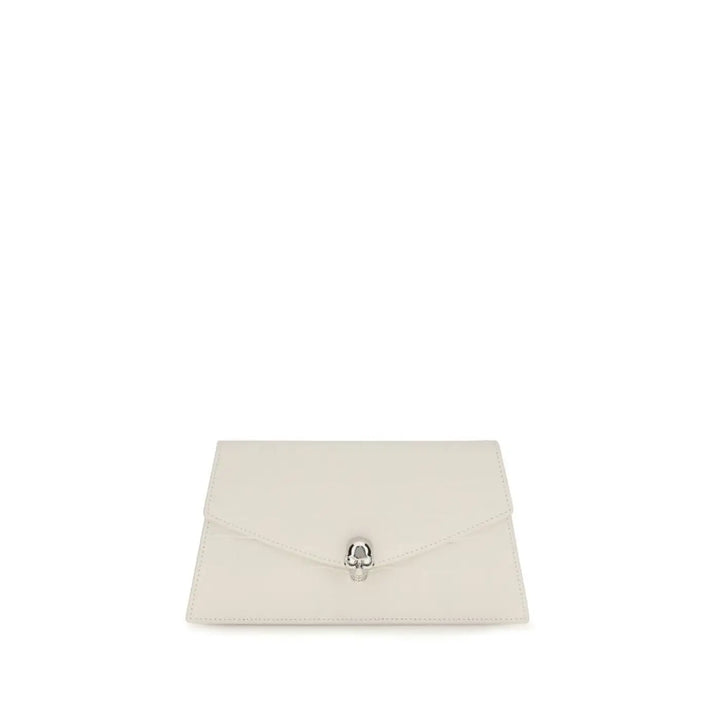Alexander Mcqueen White Calf Leather Bos Taurus Clutch Bag